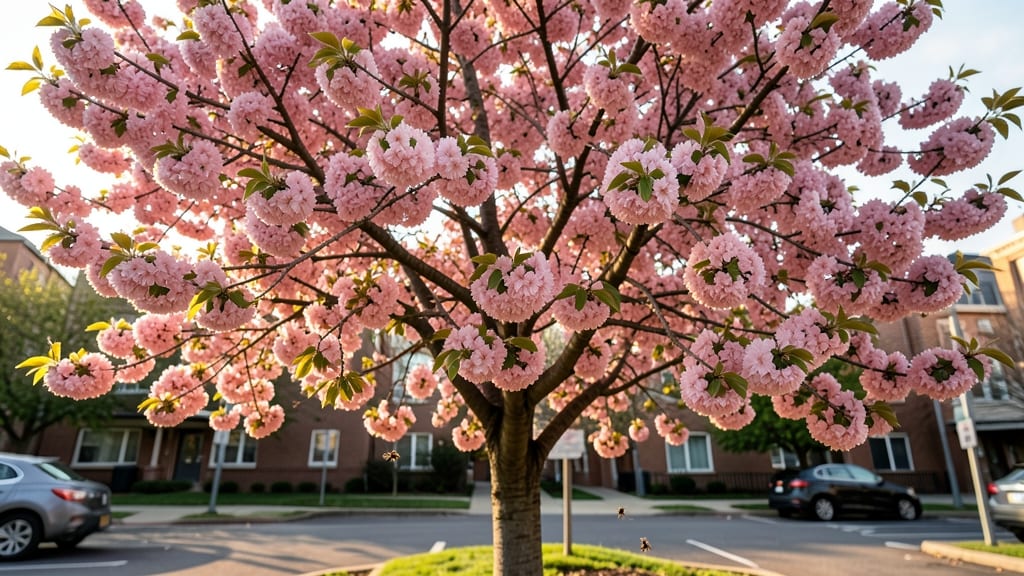 Bradford Pear Pink Bloom Tree
