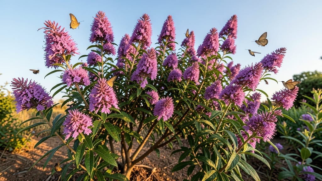 Butterfly Bush with Fragrant Purple Blooms