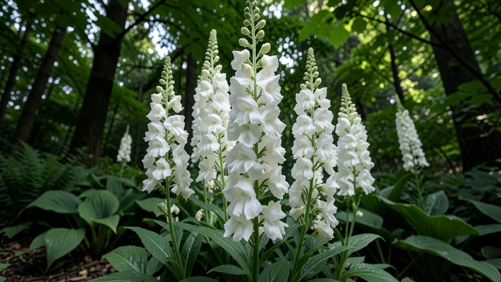 White Snapdragons: Vertical Elegance for Shade