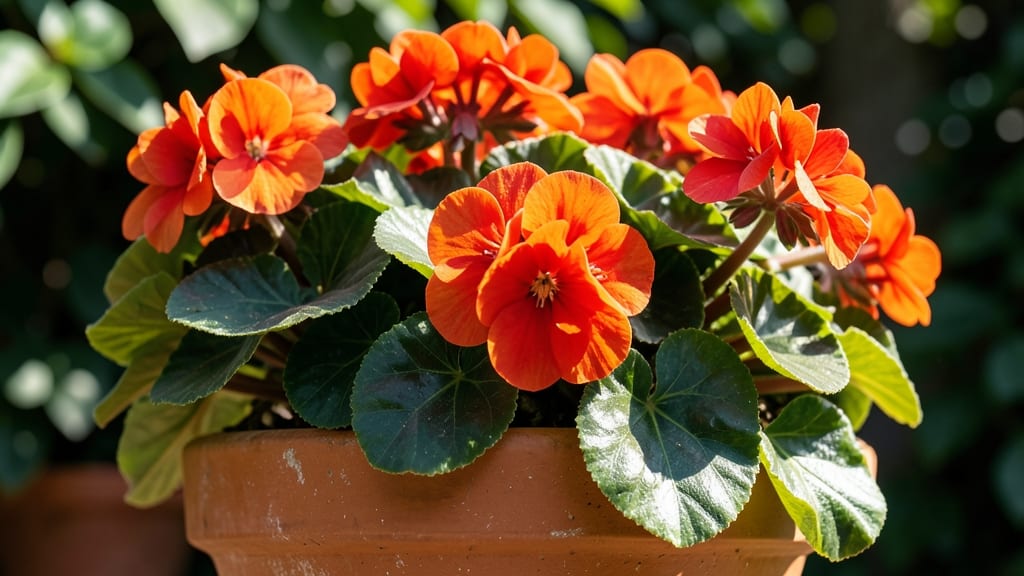 Firecracker Begonias in Orange