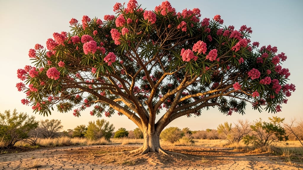 Crape Myrtle Pink Flowering Tree