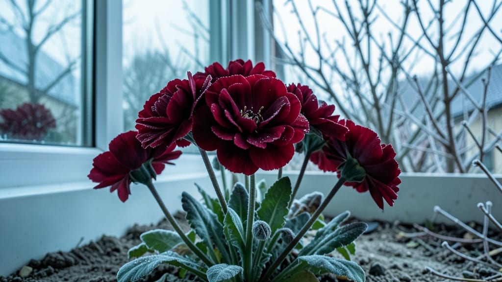 Ruby Glow Dianthus Shines in Late Winter