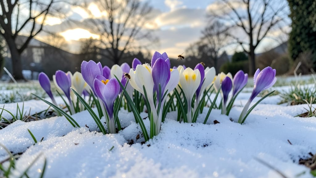 Crocus Flowers for Early Pollinator Support