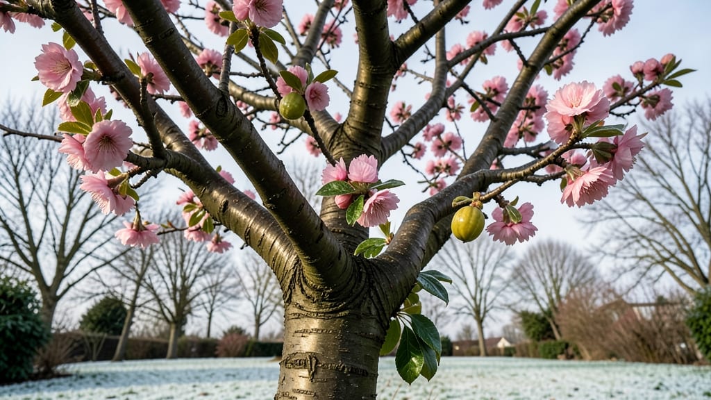 Pink Flowering Quince Tree