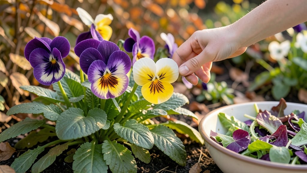 Pansy Viola for Edible Fall Color