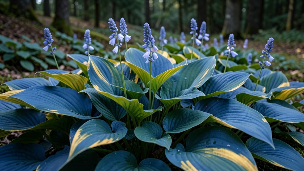 Hostas for Lush Green and Purple Bloom