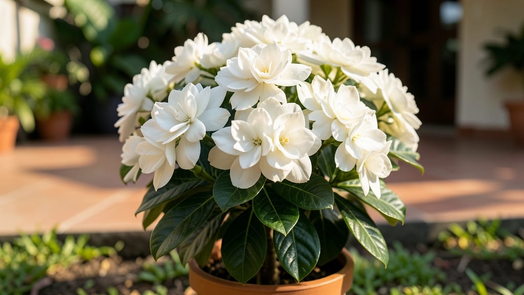 Dwarf Gardenia with Fragrant White Blooms