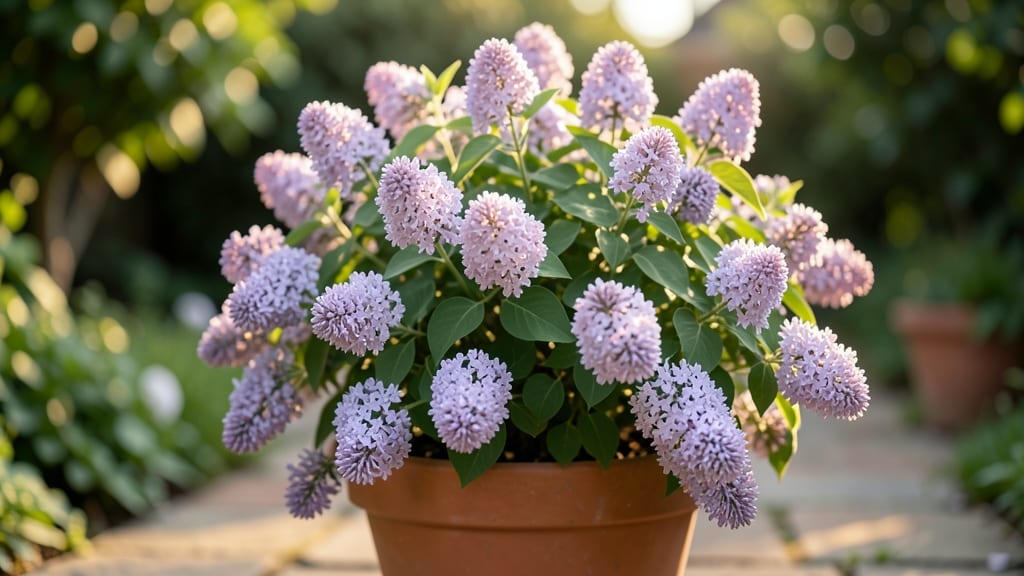 Dwarf Lilac with Compact Purple Clusters
