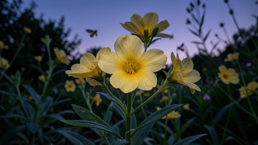 Evening Primrose with Golden Yellow Petals