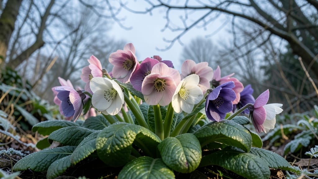 Hellebore Evergreen Perennial with Delicate Blooms