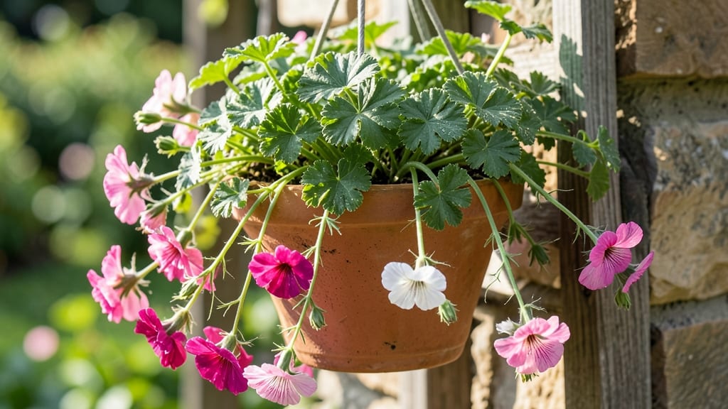 Geraniums with Lace-Leaf Varieties