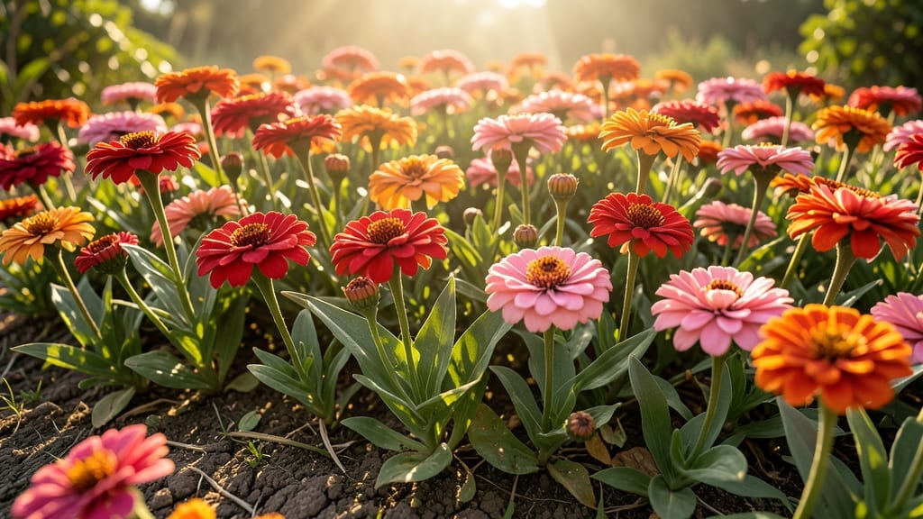 Zinnias for Continuous Colorful Displays