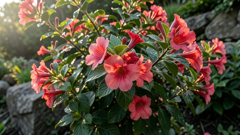 Weigela Florida with Red and Pink Flowers