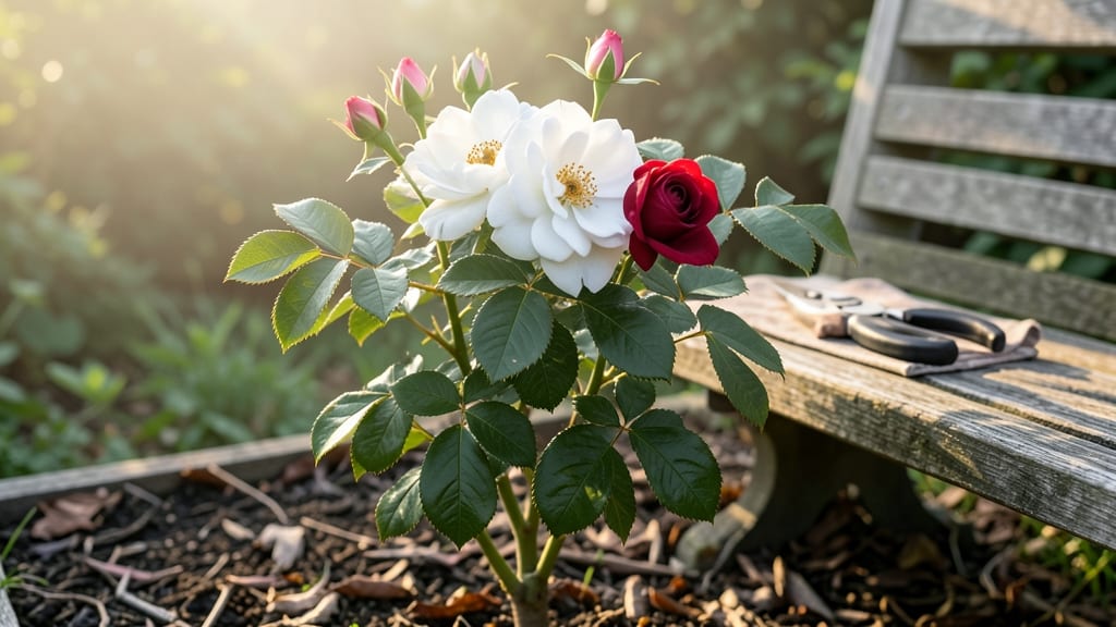 Flower Rose White and Red Garden Design: Climbing Romance for Arbors and Trellises