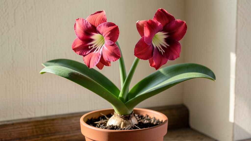 Double Bloom Amaryllis: Year-Round Purple Spikes With Zero Deadheading