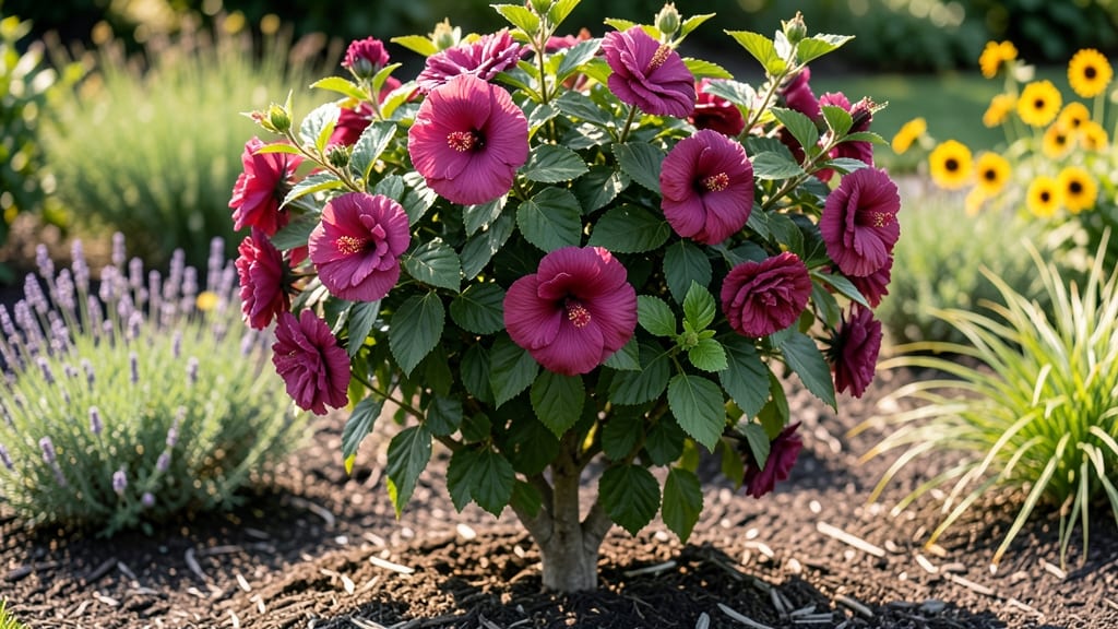 Double Bloom Rose of Sharon: Stunning Purple Spikes That Return After Frost