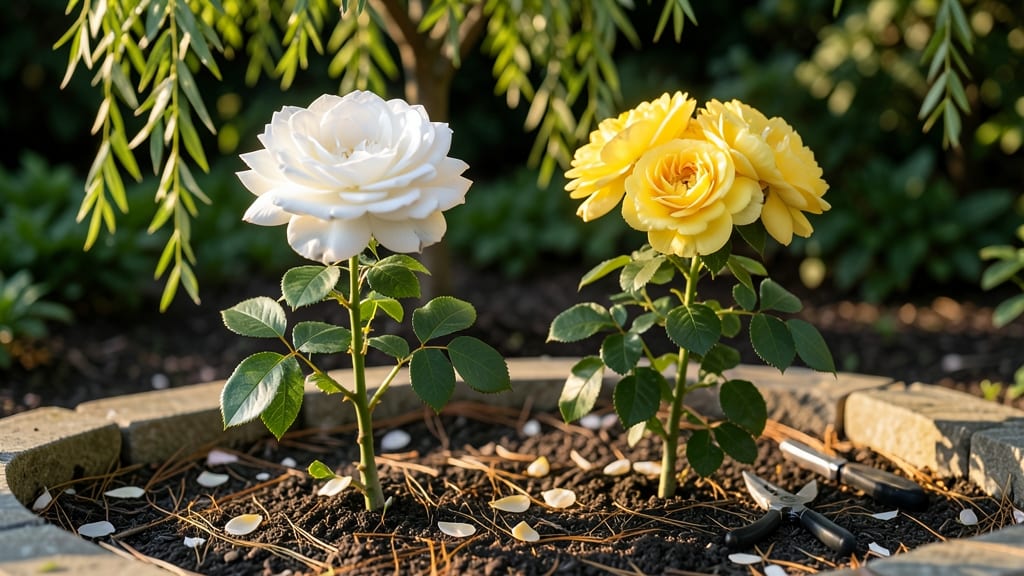 White and Yellow Rose: Timeless Color Contrast for Classic Garden Drama
