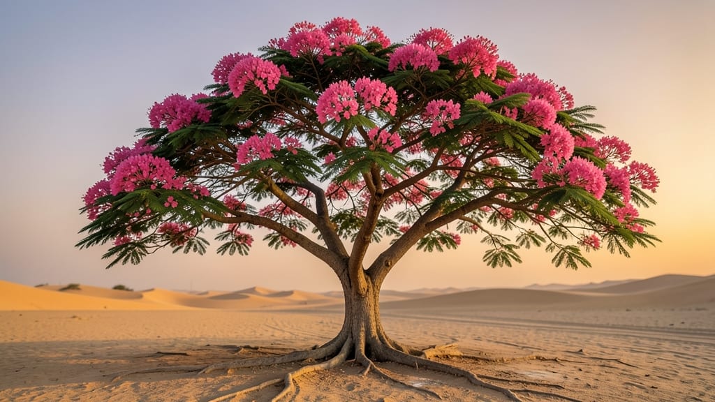 Pink Royal Poinciana Tree