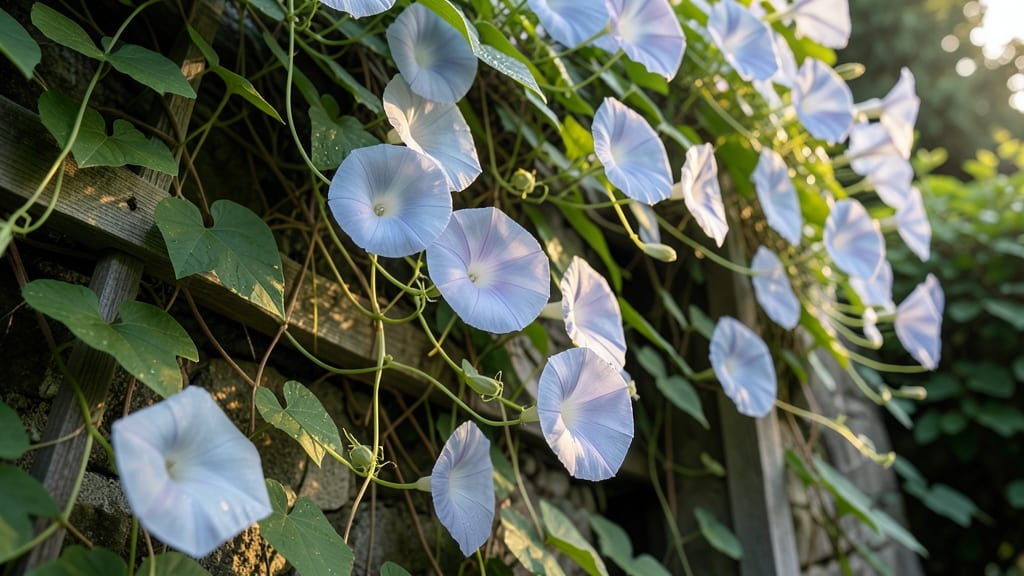 Japanese Morning Glory with Star-Shaped Blooms
